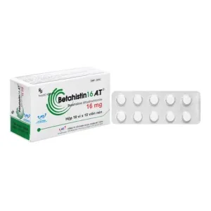 A.T Betahistin 16mg (H/100v) - Thuốc chóng mặt, ù tai chuyên khoa của A.T Pharma, hộp 100 viên
